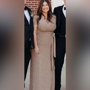 Gold Shimmer Noelle Dress